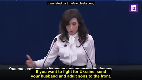 “Se vuoi combattere per l'Ucraina, manda tuo marito e i tuoi figli adulti al fronte”: