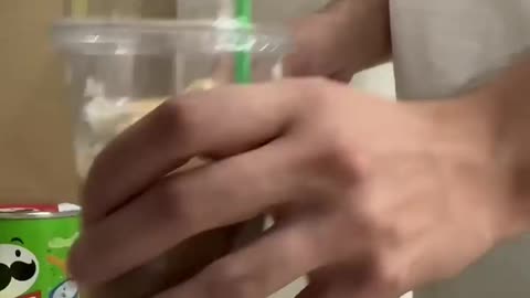 Half a glass of ice from 7-eleven