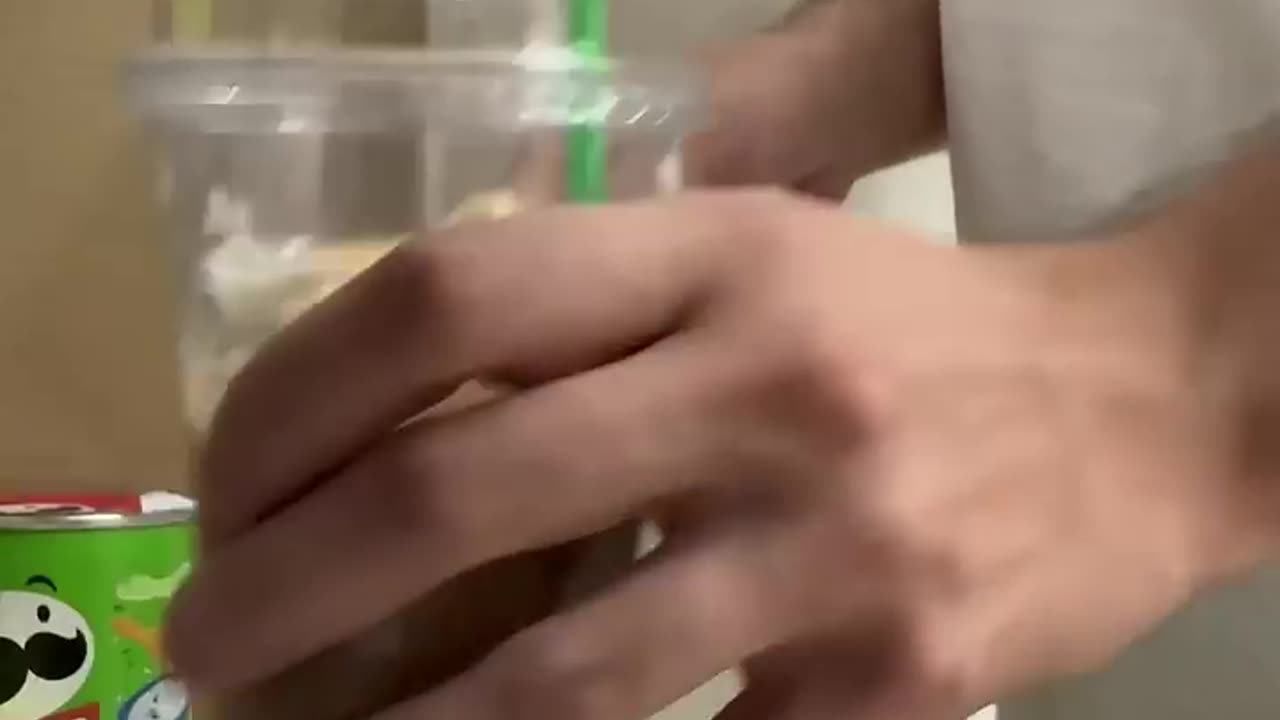 Half a glass of ice from 7-eleven