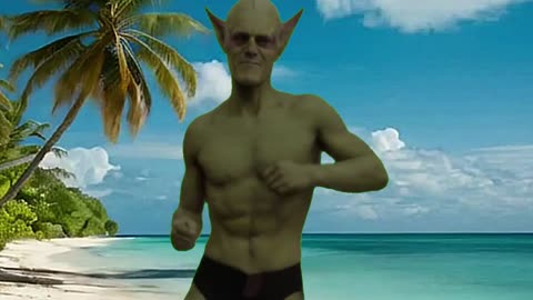 RIPPED ALIEN ON THE BEACH