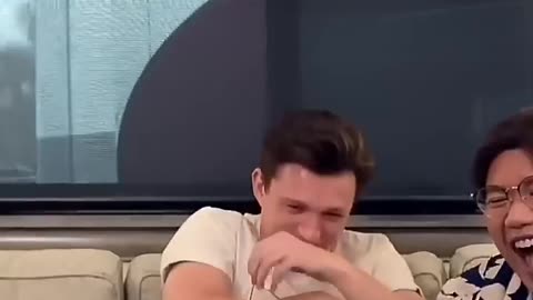 Tom Holland Viral Video 🤣🔥 #tomholland​ #funny​ #trynottolaugh​ #reaction​