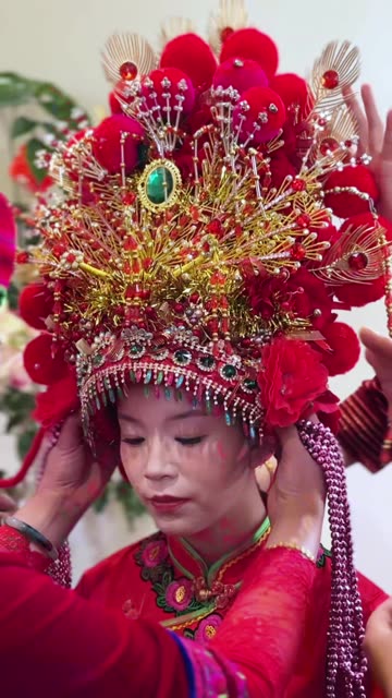 大理白族婚礼，周城新娘装