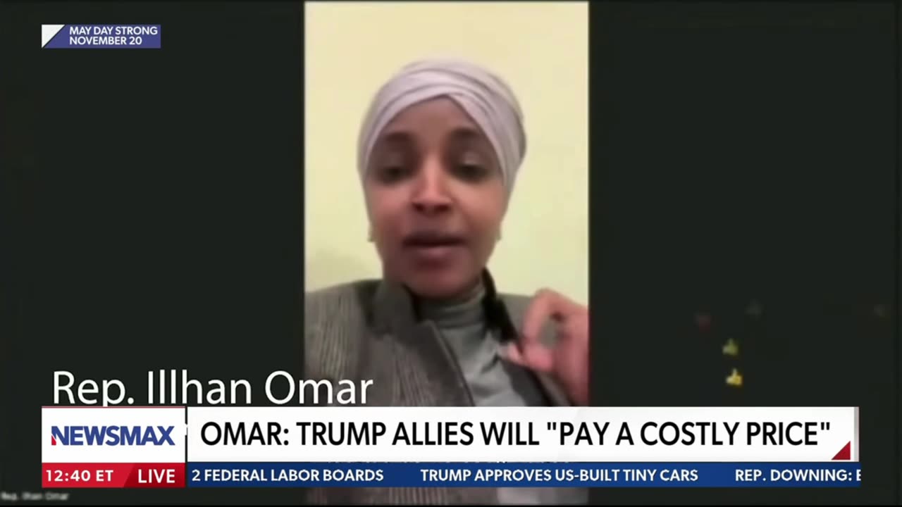 Ilhan Omar threatens anyone working with Trump
