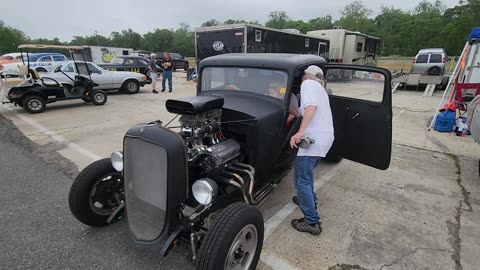 Model A Gasser start up big block chevy