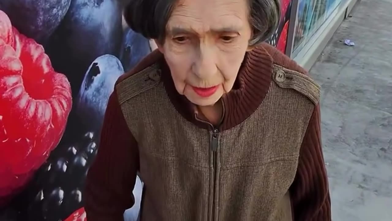 Giving Flowers to the Elderly