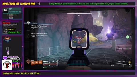 Destiny 2: 10/17/25 - POWER 550 and DONE! Safety Meeting!