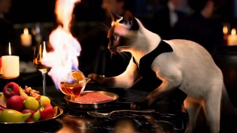 Je flambe ma viande