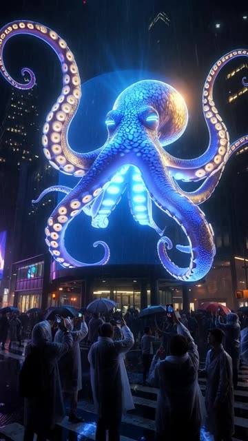 3D Octopus Hologram