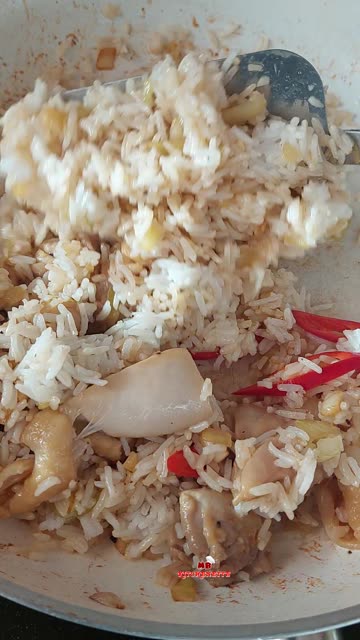 Easy Fried Rice with Chicken Recipe. 5 minutes #viral #shorts #foryou #food #recipes #cooking
