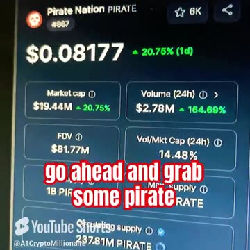 pirate nation price prediction crypto coin bull run! #fyp