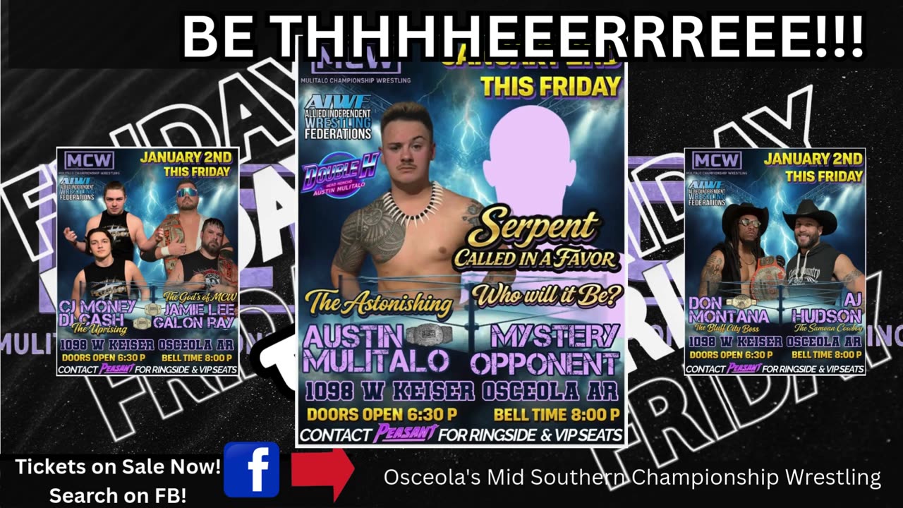 JAN 2ND THIS FRIDAY! MCW RETURNS !!