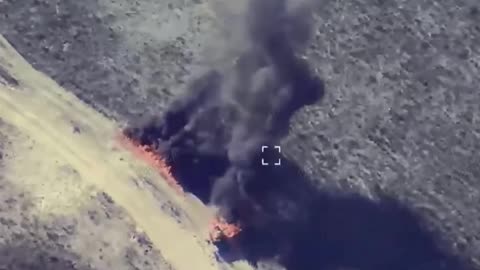 Russian Cargo Truck Explodes into Flames