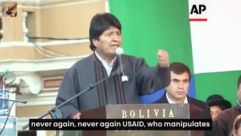 (2013) Evo Morales "We have decided to expel USAID from Bolivia. Never again USAID, who manipulates & uses our leaders with handouts$"