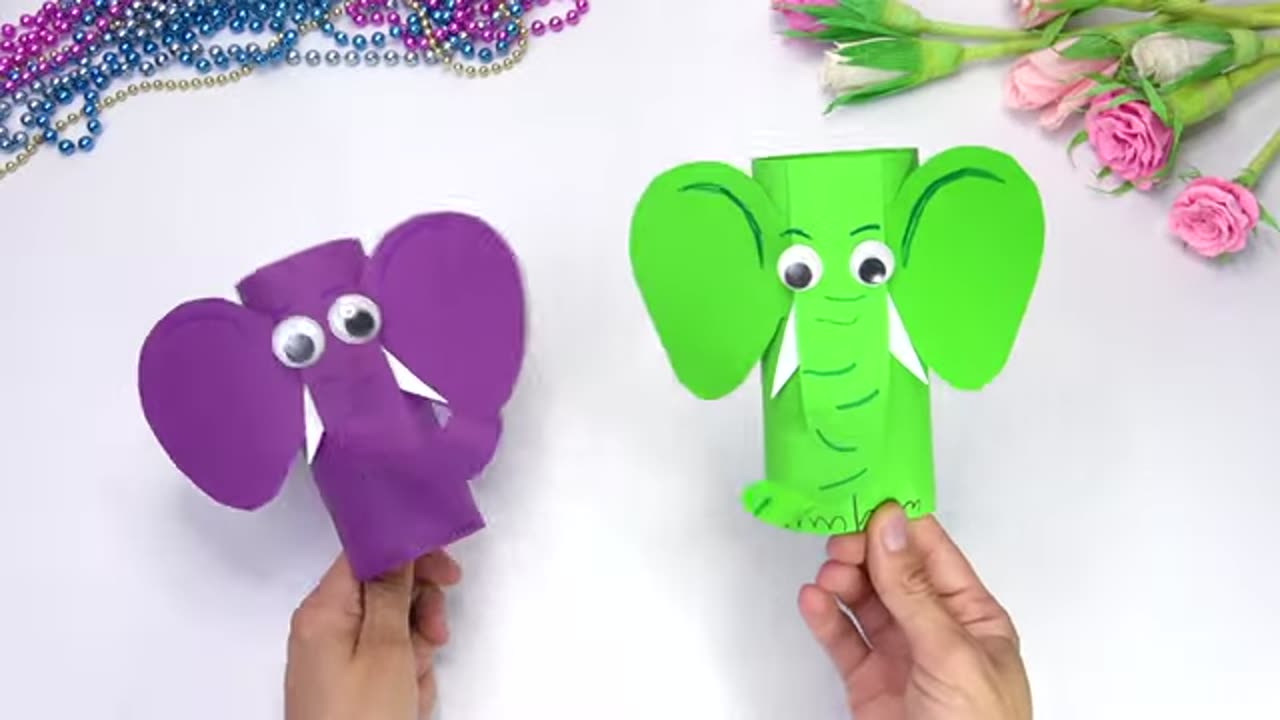3d paper Elephant | Easy paper crafts