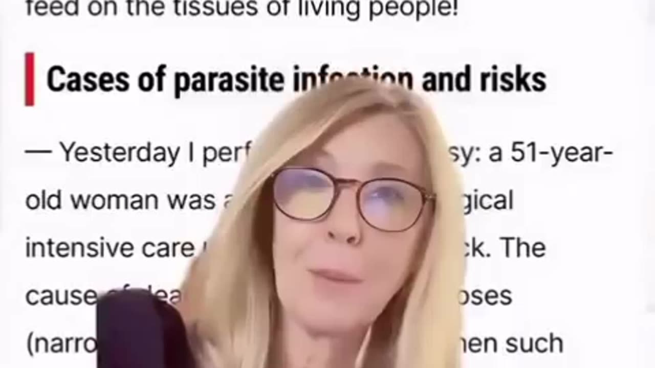 Autopsy reveals 90% of the unalive are full of parasites...