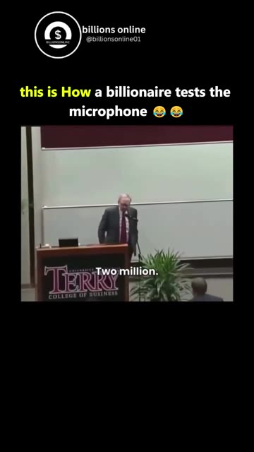 this is How a billionaire tests the microphone 😂