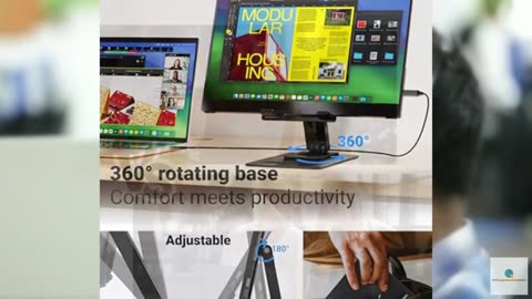 Ingnok Portable Monitor, Ultra Slim 15.6 Inch FHD IPS Laptop Screen Extender wit