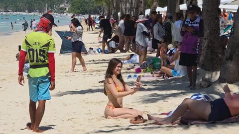 Having Fun on a Sunny Beach in Late October 2025