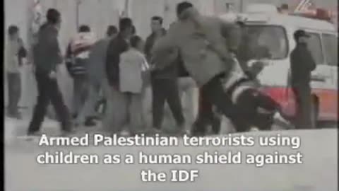 Watch as armed Hamas terrorists use kids as human shields