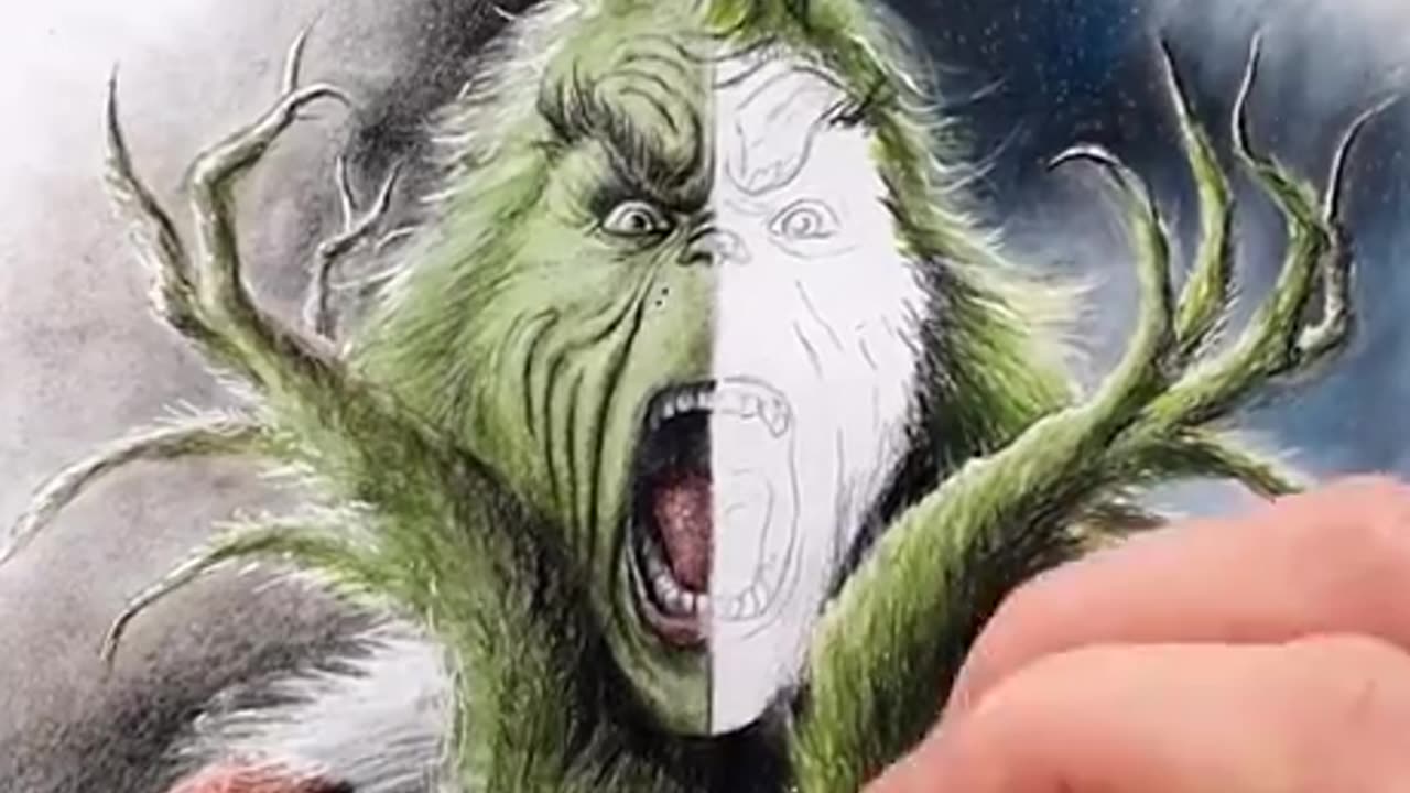 Artist demonstrating the difference in “pencils”.
