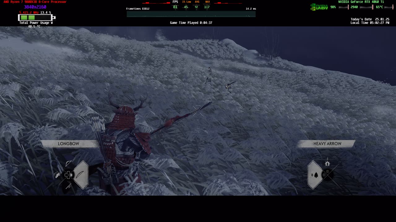 Ghost of Tsushima Directors Cut 4K HDR Gameplay PC Sony Bravia 9 Rtx 4060 Ti AMD 9800x3d