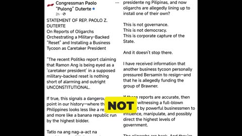 End of the Bangag as Oligarchs now reportedly preparing to remove him and install a Military Junta