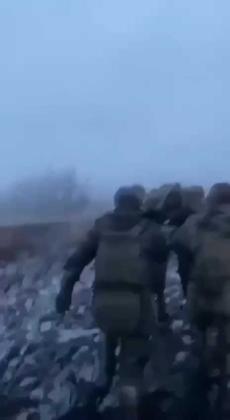 Russian Soldiers Advancing in the Opposite Direction
