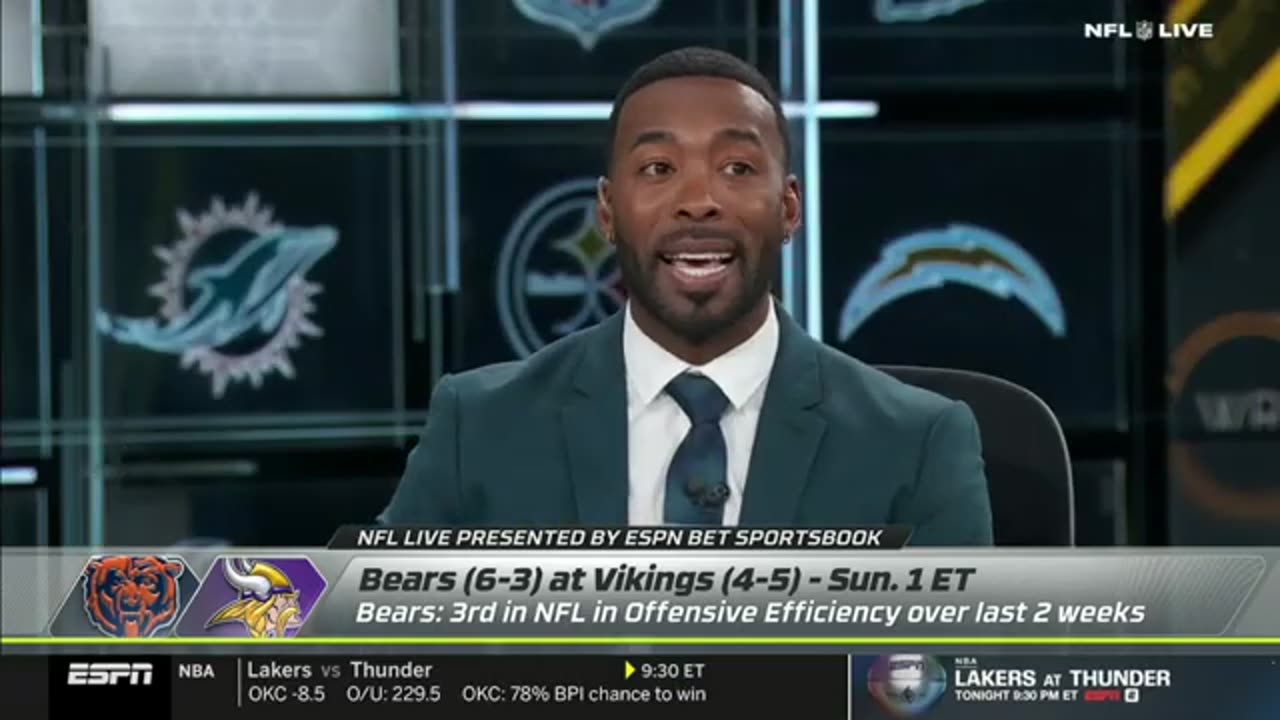 NFL live :Dan Orlovsky explains why Caleb Williams has already turned the Bears into a playoff team