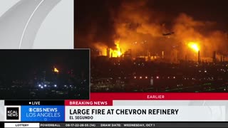The Chevron Refinery fire in El Segundo, California seems to be dying down.