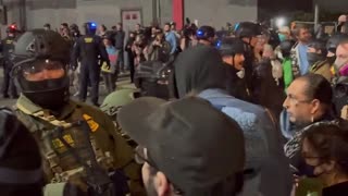 Antifa spits at a federal agent on the face and immediately regrets it." (Language Warning)