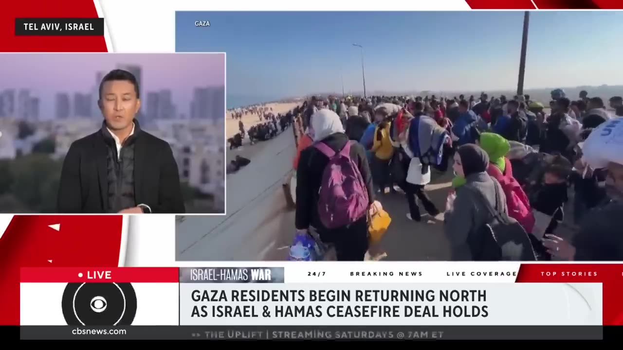 Palestinians begin returning to northern Gaza as Israel-Hamas ceasefire holds