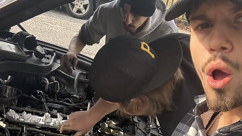 💚HIGH ON AIR 💚 💨 Sesh/Working on G37🚘 The 3 “Master Mechanics” (STOOGES)