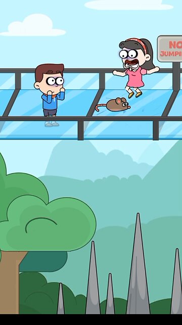 Fell to his death trying to escape a mouse! #shorts