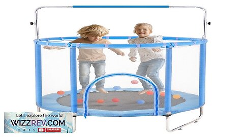 55" Trampoline for Kids Mini Toddler Trampoline with Net Indoor Outdoor Review