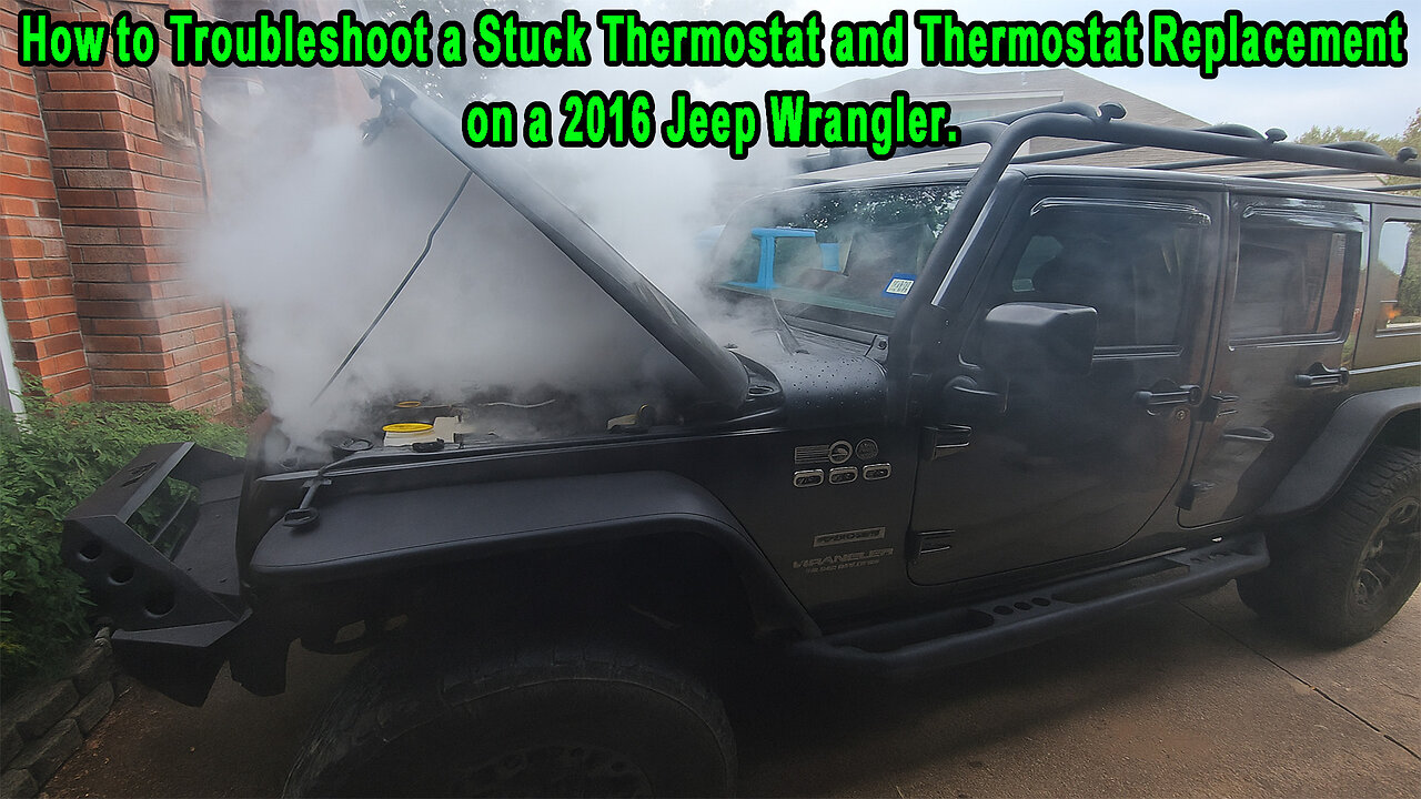 How to Troubleshoot a Stuck Thermostat and Easy Thermostat Replacement on a 2016 Jeep Wrangler.