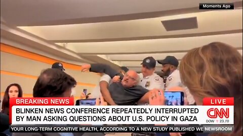 Reporter Sam Husseini was carried away from Tony ´Genocide´ Blinken's press conference