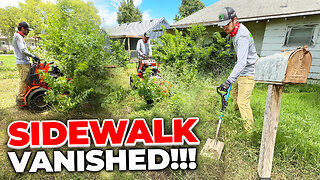 His PRISON SENTENCE left the yard to nature and the sidewalk PAID THE PRICE