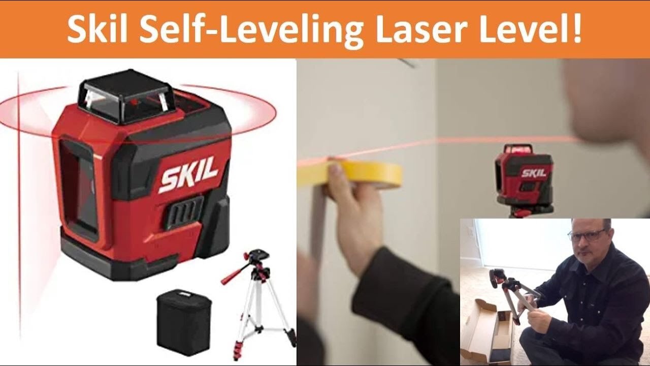 Self-Leveling Laser Level Unboxing & Quick Setup - SKIL 65ft. 360 Degrees Cross Line - LL932201