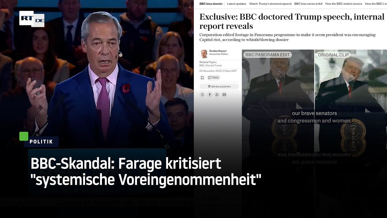 BBC-Skandal: Farage kritisiert "systemische Voreingenommenheit"