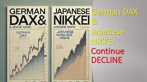 German DAX and Japanese NIKKEI continue DECLINE