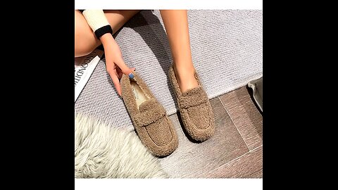 Warm Embrace Ladies Round Cotton Loafers S