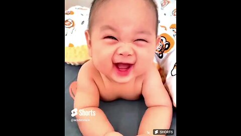 Cute baby laughing 🤓