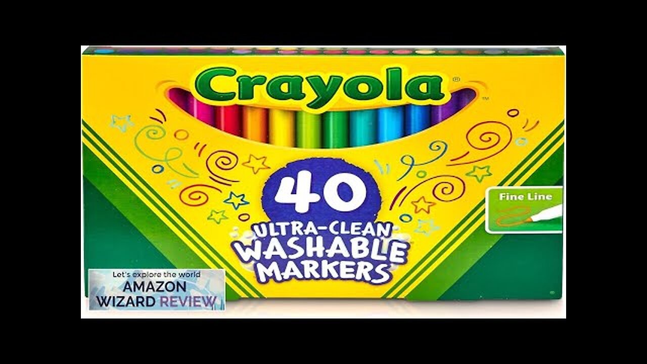 Crayola Ultra Clean Fine Line Washable Markers (40ct) Colored Markers for Kids Review