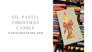 Oil Pastel Christmas Candle