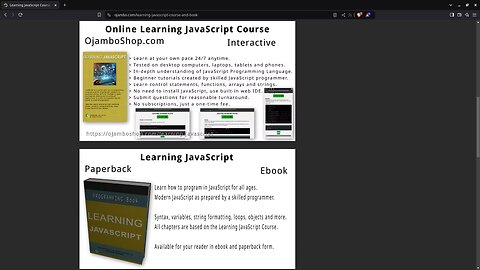 Learning JavaScript Course And Book