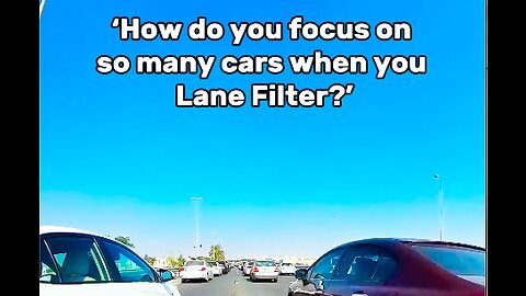 Motorcycle lane filtering be like
