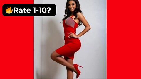 🔥 Rate This Short Red Party Dress & Heels 1-10? | Supermodel Fire 4K