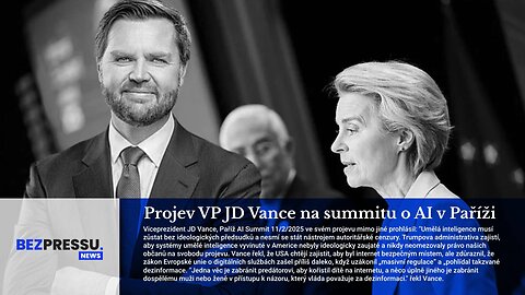 Projev VP JD Vance na summitu o UI v Paříži