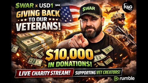 $WAR on USD1 LIVE - $10,000 DONATED TO VETERANS | Supporting Vet Creators on Rumble!