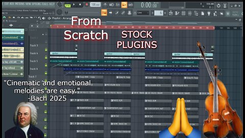 Cinematic and emotional Beat-FL Studio-How to make Beats from scratch w/ STOCK Plugins